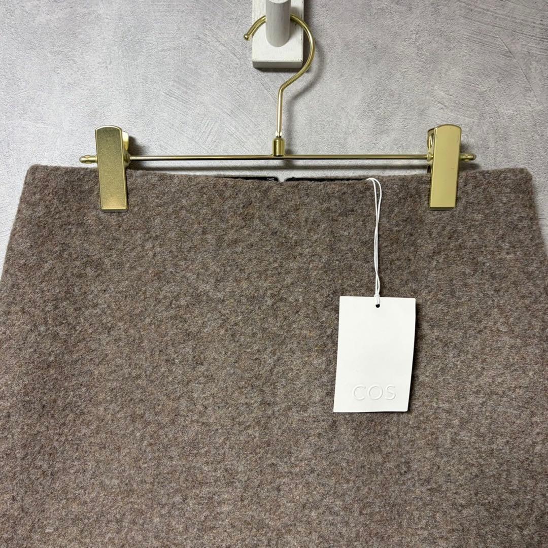 コス COS ブラウン テーラード ジャケット スカート セット S ウール