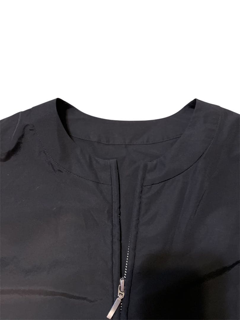 アダムエロペADAM ET ROPE ペプラムジップブラウス　黒　フリー