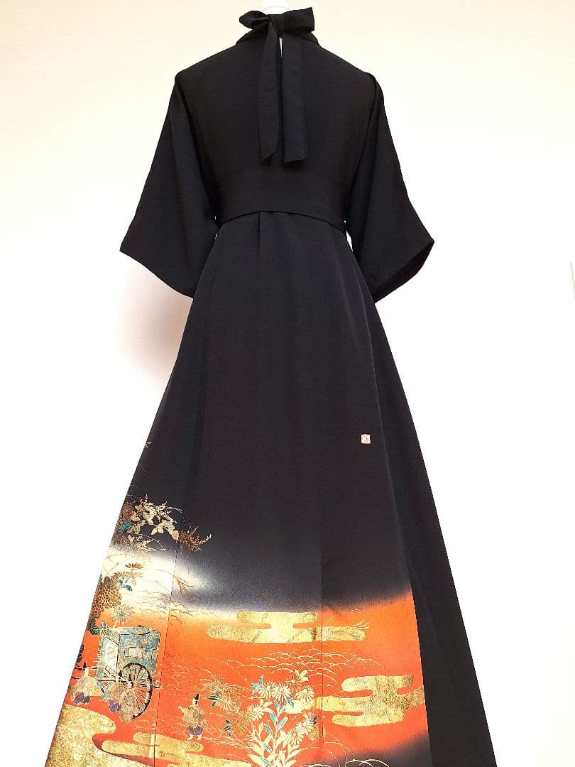 着物リメイクワンピース3605