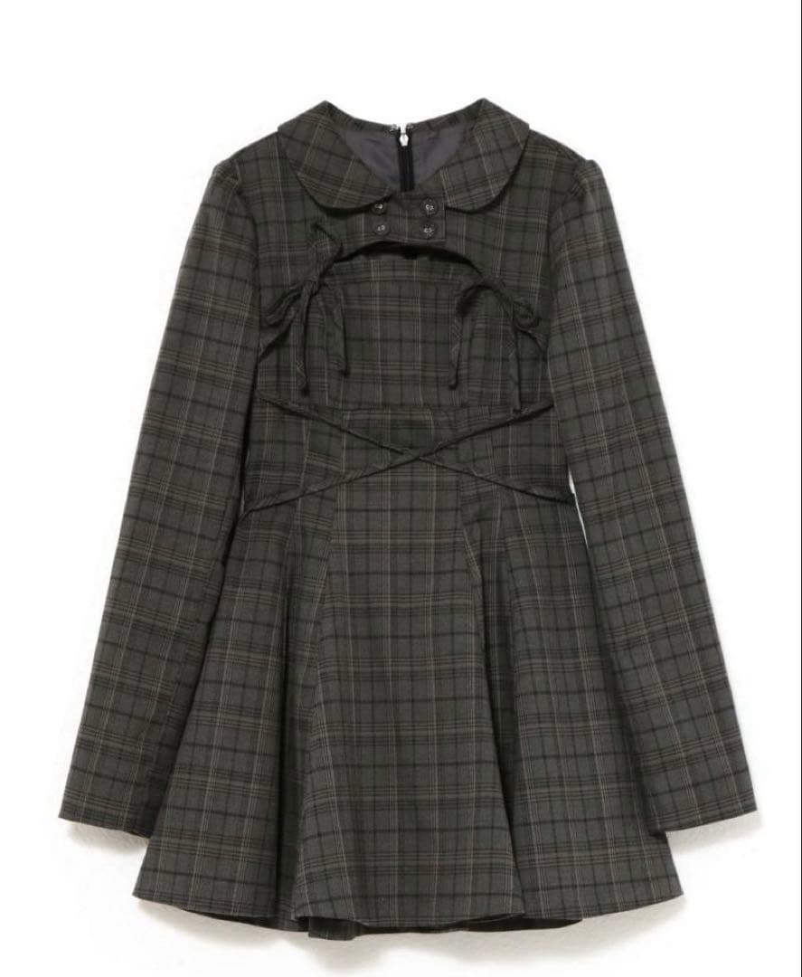 BUBBLES バブルス ダブルリボンフレアワンピース Sサイズ