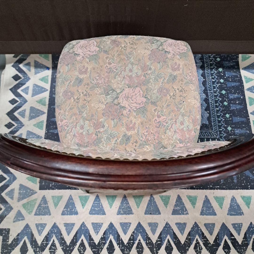 ♡アンティーク　 木製椅子 　ゴブラン織　猫足　鋲打ち♡