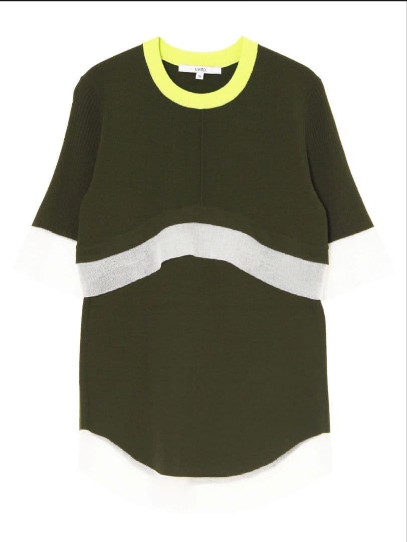 UN3D.❤️COLOR BLOCK SHEER TOP