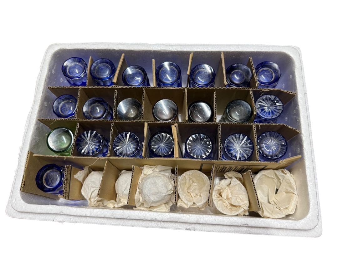 グラス30個セット‼️切子22個　ショットグラス6個　おちょこ2個