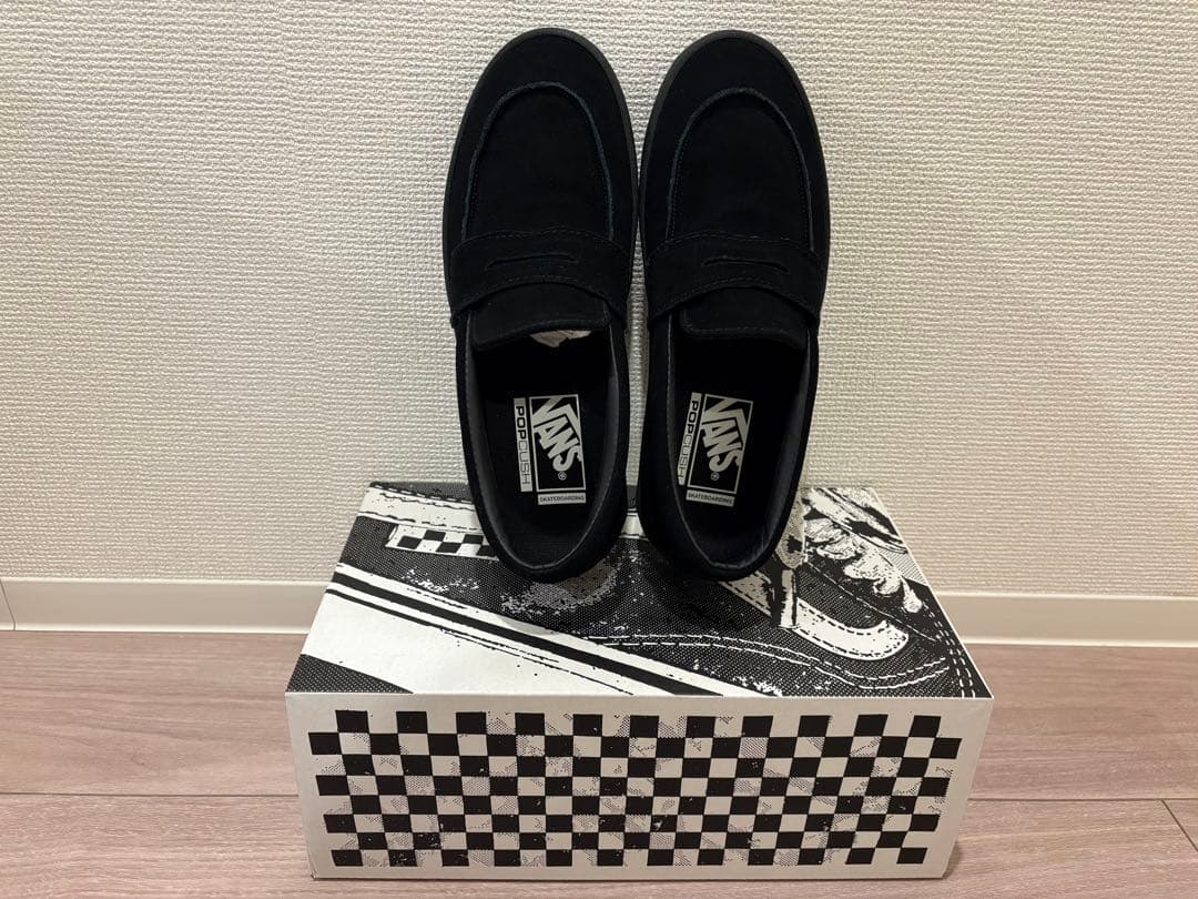 24.5cm VANS Skate Loafer Suede Black 即完売