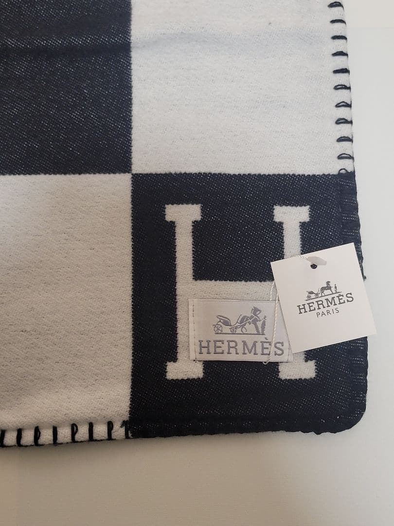 【ゆう】　エルメス　クッションカバー　ブラック　45×45　2枚セット