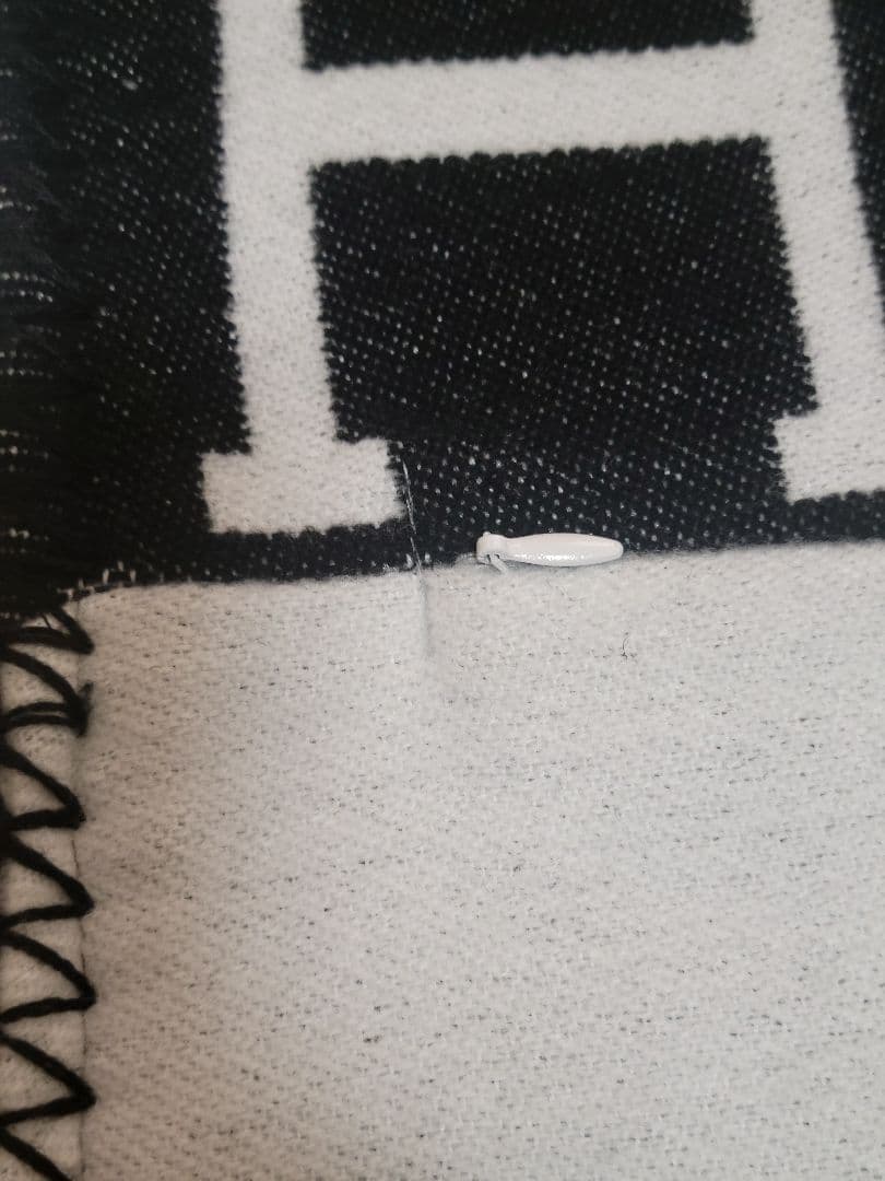 【ゆう】　エルメス　クッションカバー　ブラック　45×45　2枚セット