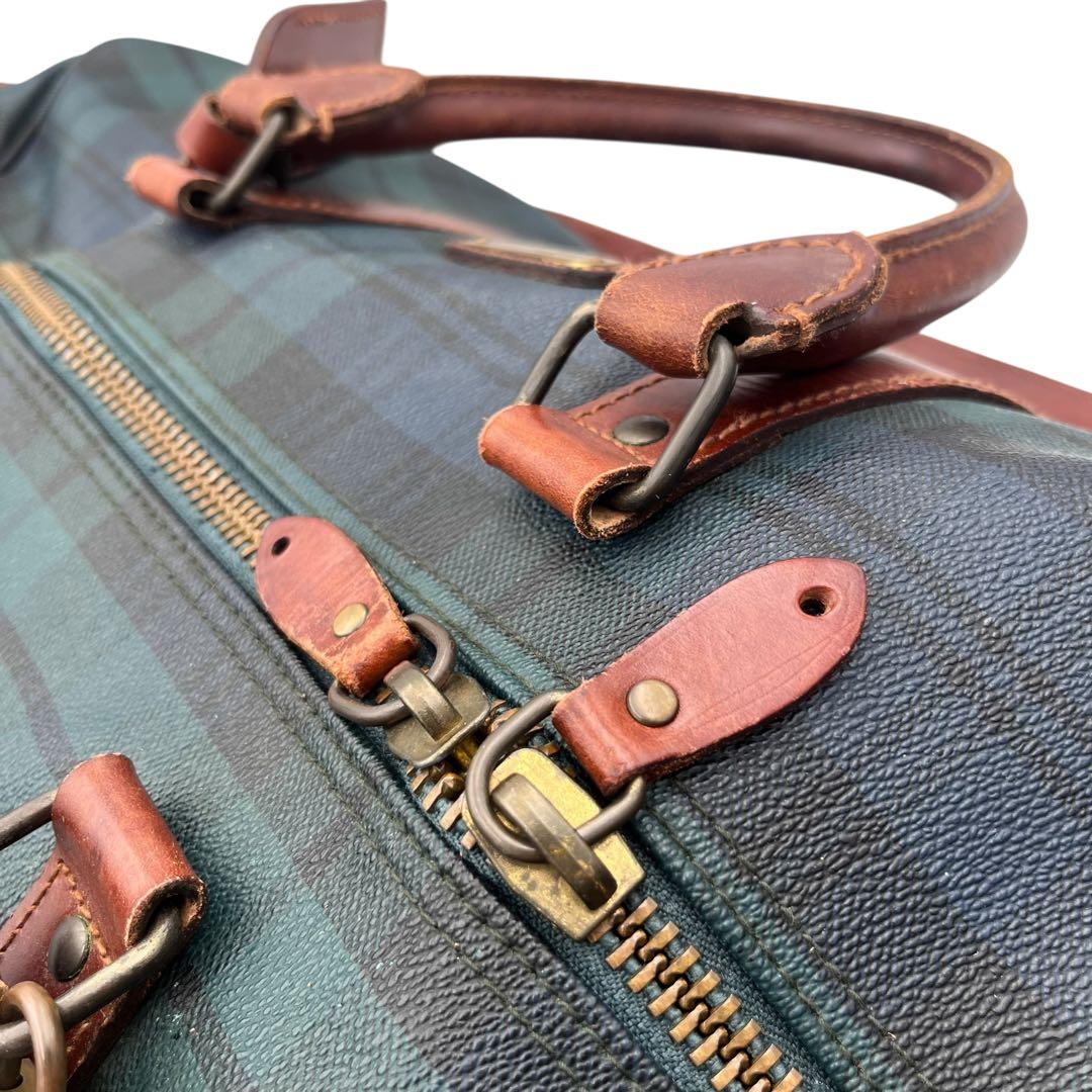 【超大容量タイプ】RALPH LAUREN ボストンバッグ グリーン レザー