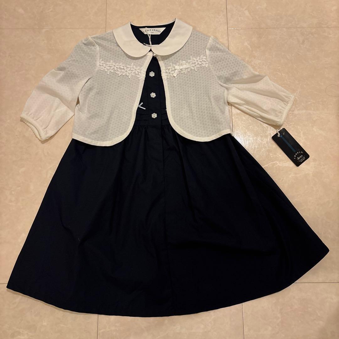 半袖ワンピース 花柄　お受験　入学卒園　フォーマル　発表会　新品　120