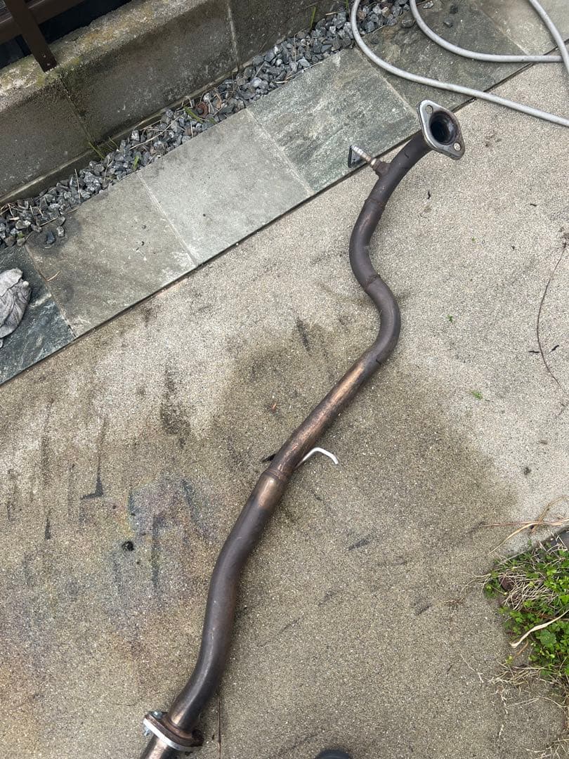 ミラジーノ　L700 フロントパイプから　砲弾台2本出し　ミラ　デュアルマフラー