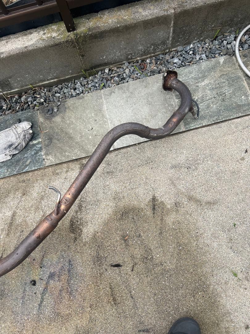 ミラジーノ　L700 フロントパイプから　砲弾台2本出し　ミラ　デュアルマフラー