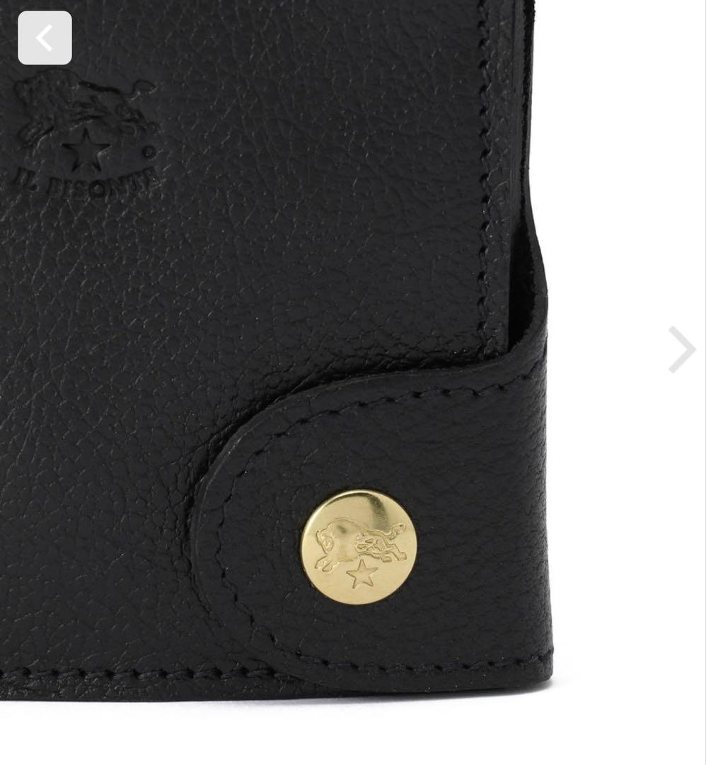 《新品・未使用》IL BISONTE　イルビゾンテ　二つ折り財布　ブラック