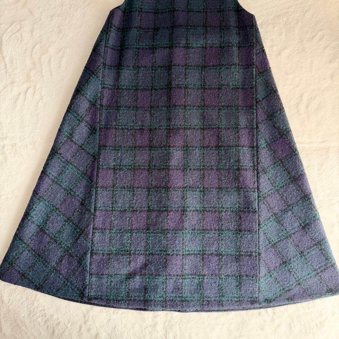 トゥモローランド ジャンパースカート Aライン ノースリーブ 36 S チェック