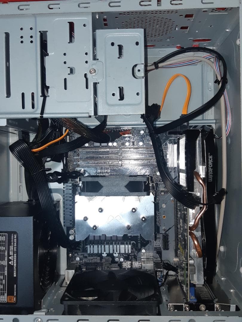 自作PC　RYZEN5 2600・8GB・128GB・GTX650Ti