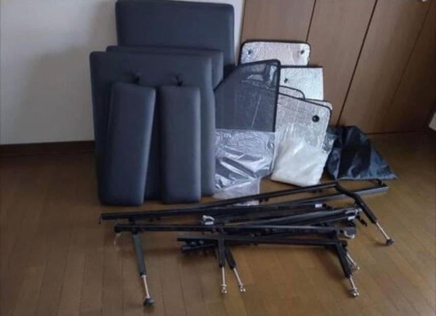 ハイゼット用ベッドキット サンシェード 車用網戸　蚊帳　セット【商品説明要確認】