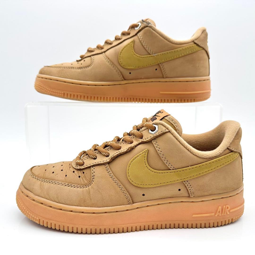 ナイキ エアフォース1 07 ウィート ブラウン レザー 23cm