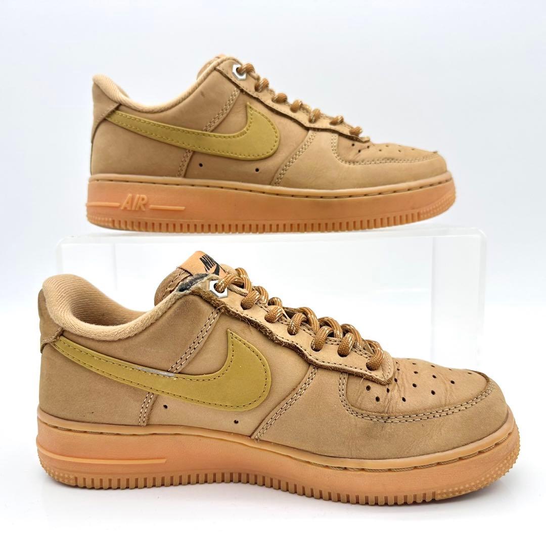 ナイキ エアフォース1 07 ウィート ブラウン レザー 23cm
