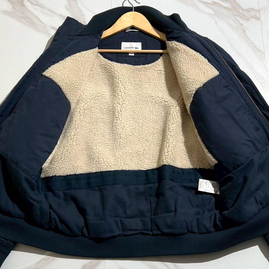 【美品✨】ラコステ ボア MA-1 ボンバージャケット ネイビー 48