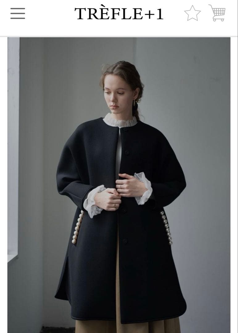 トレフルワン　Pearlボンディングコート　黒