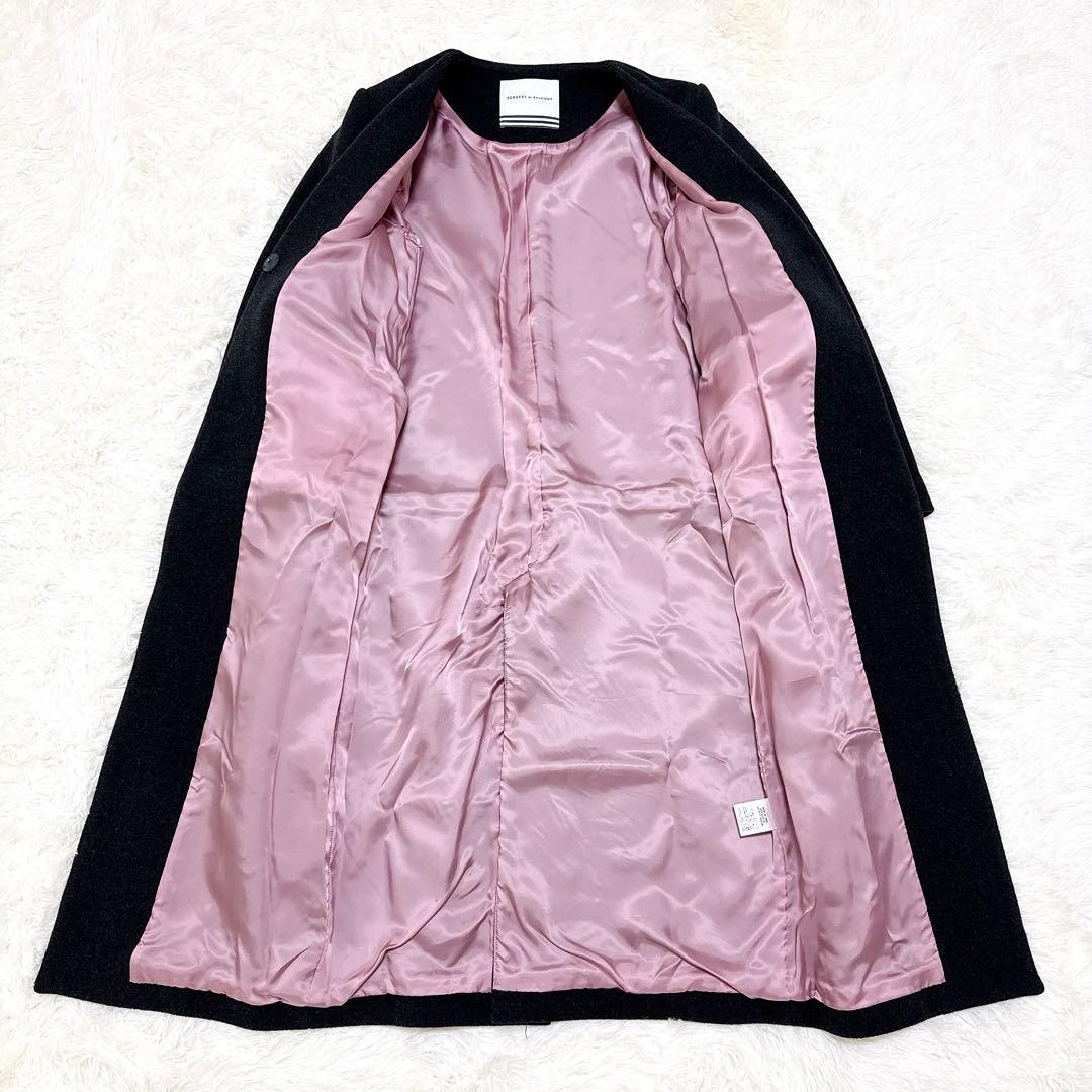 [美品] ボーダーズ アット バルコニー　ロングコート ウール カシミヤ　38