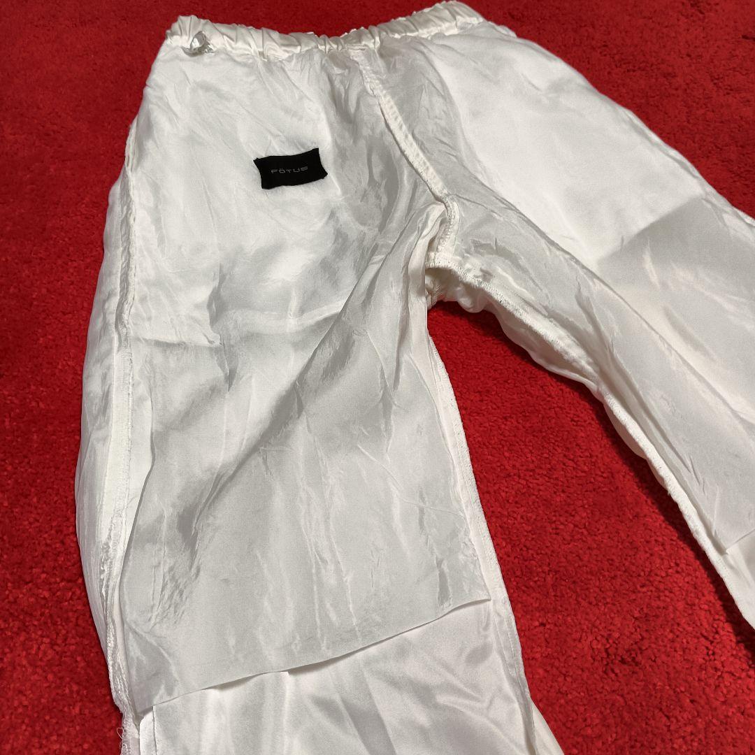 フェトウス　FOTUS　古着ヴィンテージ　　ホワイトサテン　スウェットパンツ
