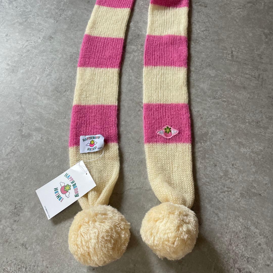 新品未使用　HEIHEI ハッピーベリー　マフラー　ピンク　パラキス　矢沢あい