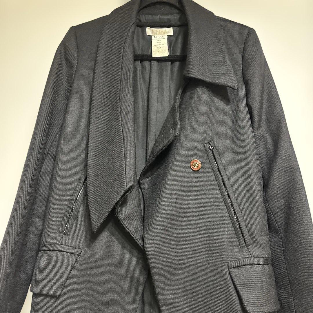Chloe フランス製 フィービー期 チェスターコート36ブラック