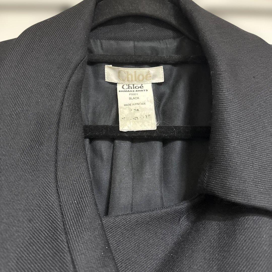 Chloe フランス製 フィービー期 チェスターコート36ブラック