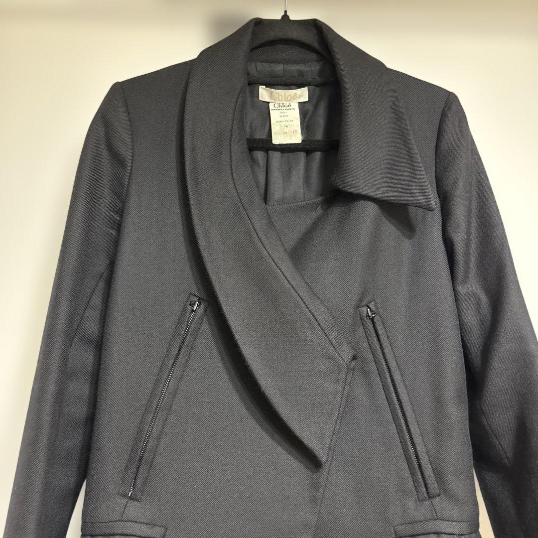 Chloe フランス製 フィービー期 チェスターコート36ブラック