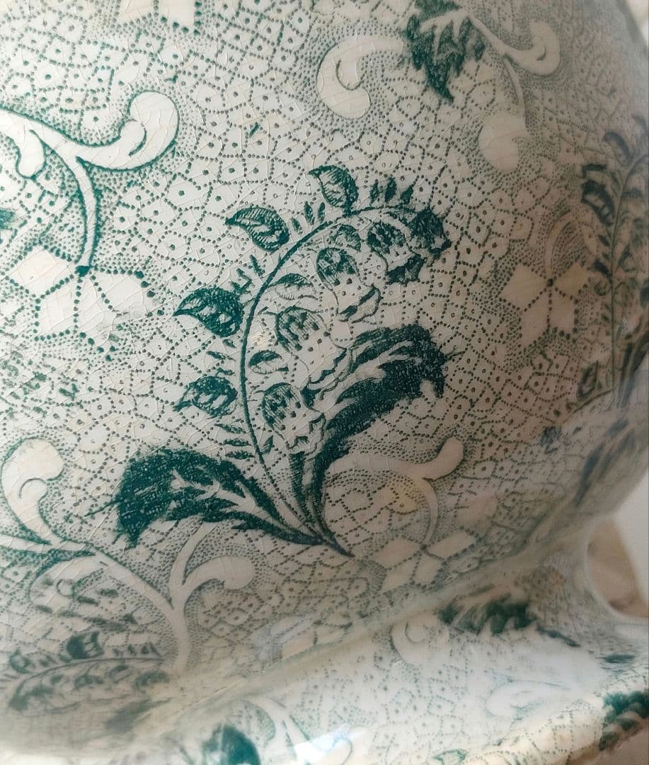 希少　美品　クレイユモントロー　鈴蘭　ボウル　フランスアンティーク