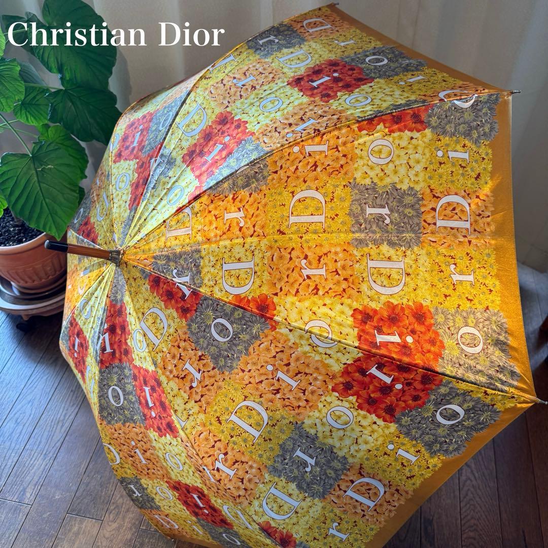 クリスチャンディオール Christian Dior ロゴ総柄 長傘 雨傘