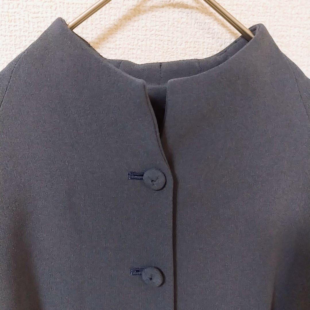 07 シビラ イトキン ロング丈 ポンチョ ケープコート 高級感 【40】大きい