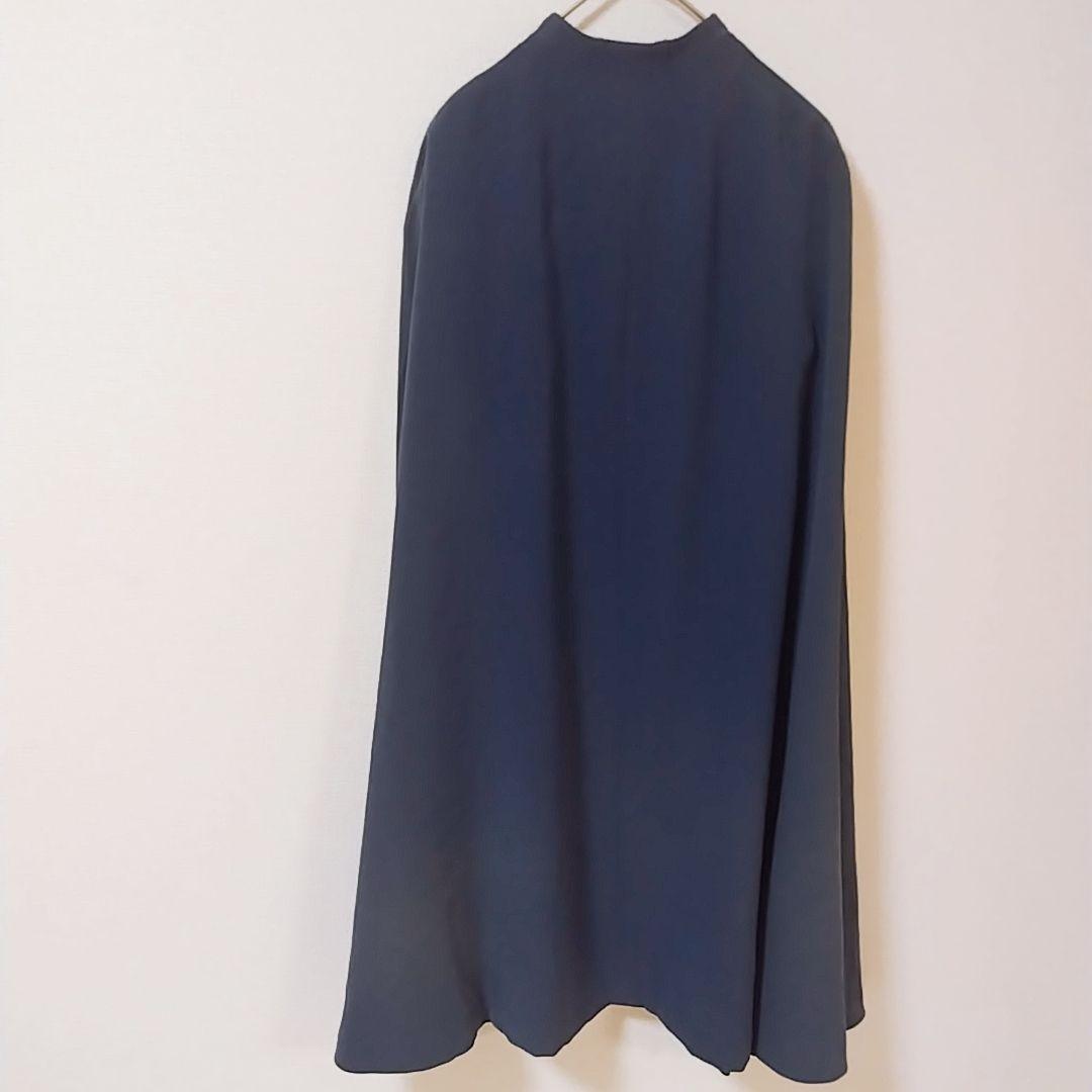 07 シビラ イトキン ロング丈 ポンチョ ケープコート 高級感 【40】大きい