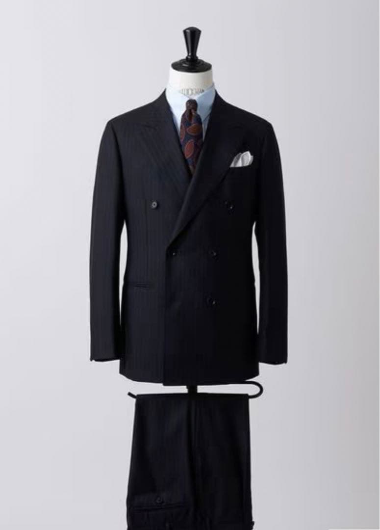 UNITED ARROWSペンシル ストライプ ６ボタン スーツ S―MODEL