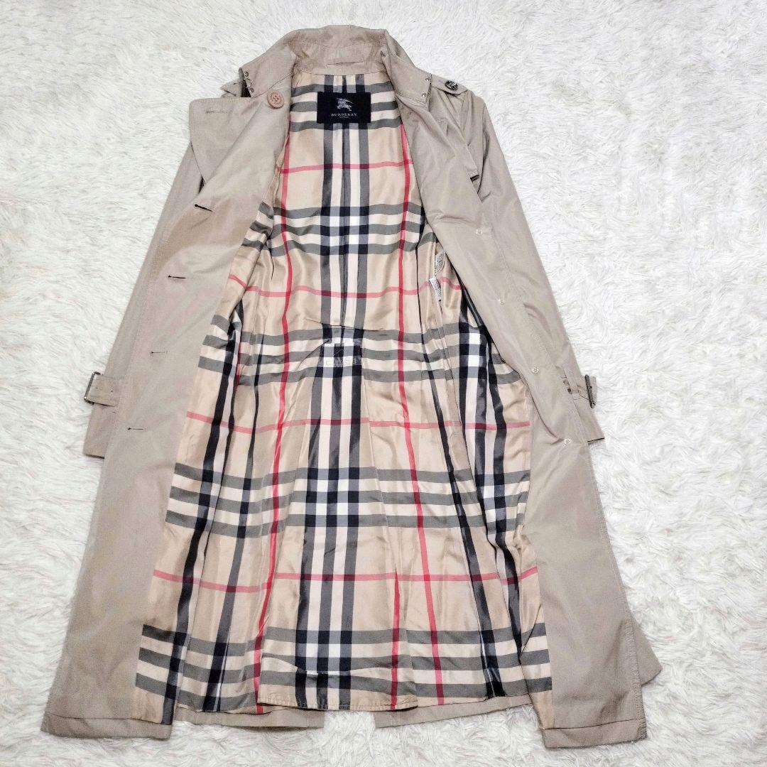 希少バーバリーロンドン　46　メガチェック 大きいサイズ　トレンチコート ロング