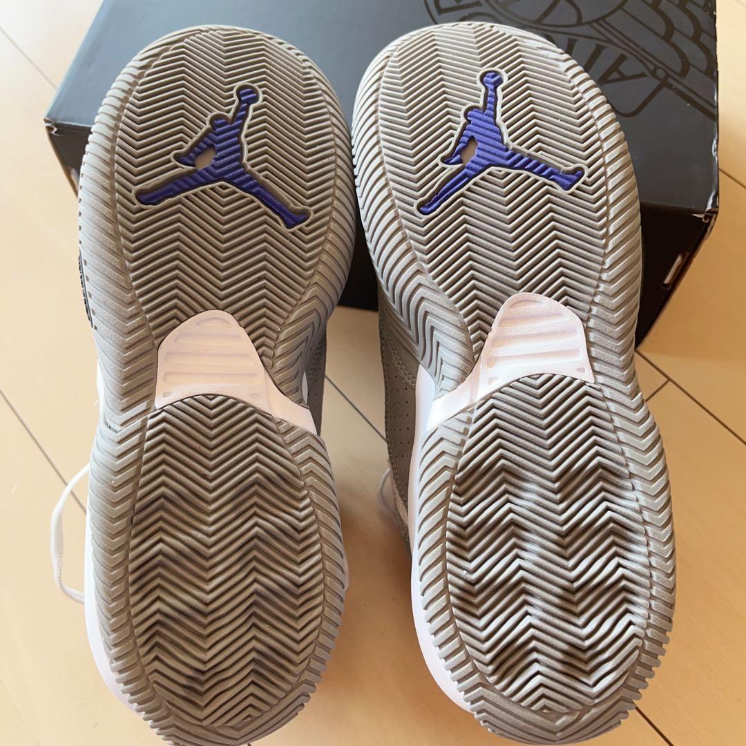 JORDAN バスケットボールシューズ 8サイズ グレー/ホワイト/パープル