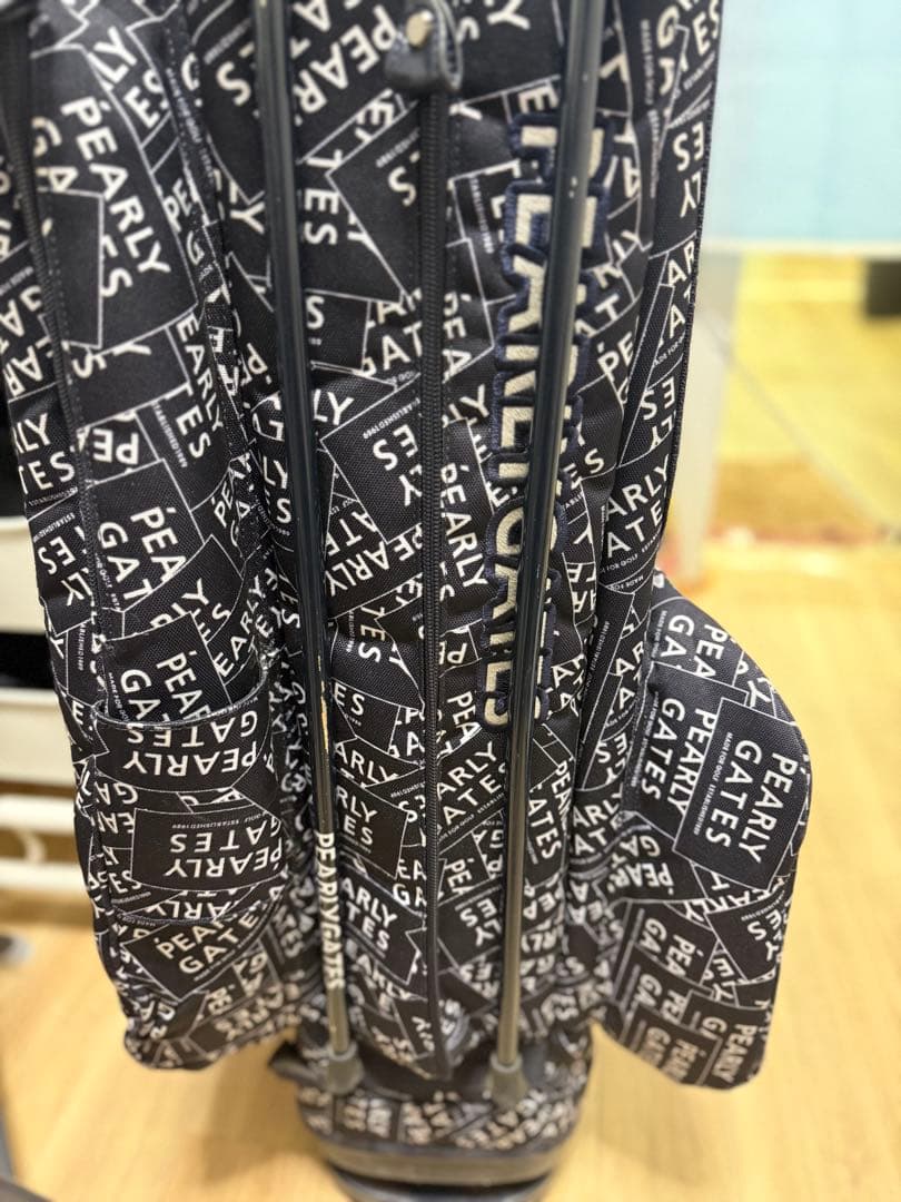 PEARLY GATES キャディバッグ 黒/ホワイト