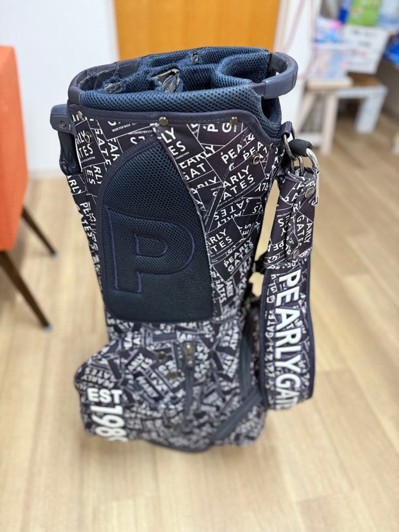 PEARLY GATES キャディバッグ 黒/ホワイト