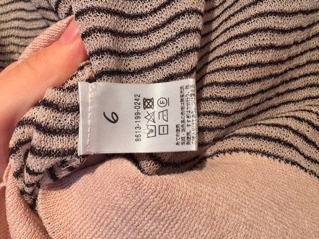 6 ROKU シアー ボーダークルーネック プルオーバー