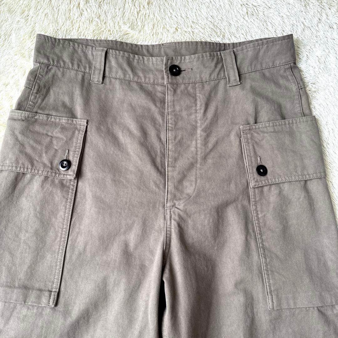 MHL. PLAIN COTTON DRILL TROUSERS カーゴパンツ