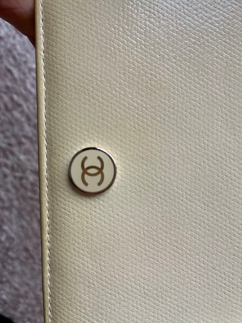 CHANEL シャネル 長財布 二つ折り ココボタン フラップ ベージュ レザー