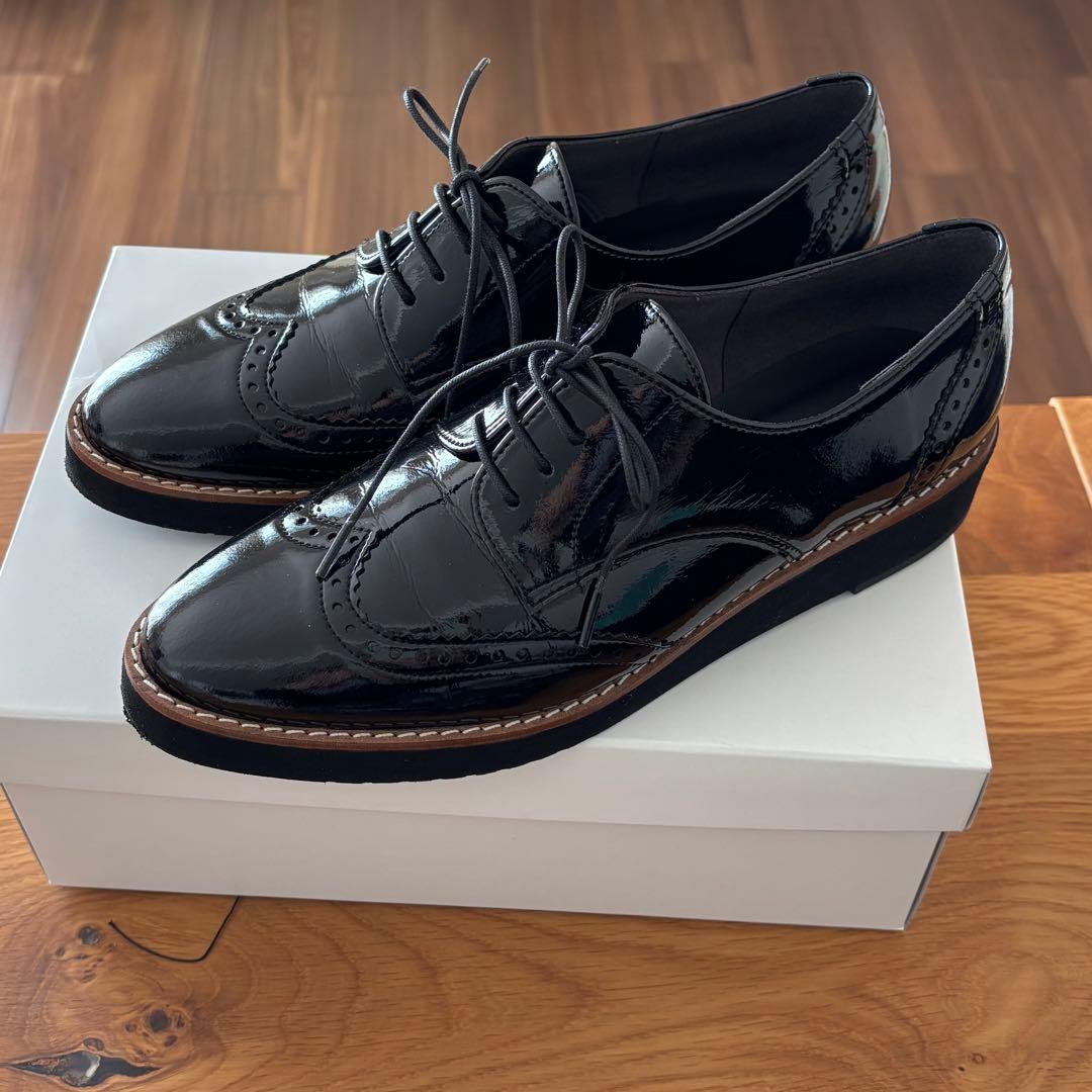 LE TALON ブラックオックスフォードシューズ 23.5cm