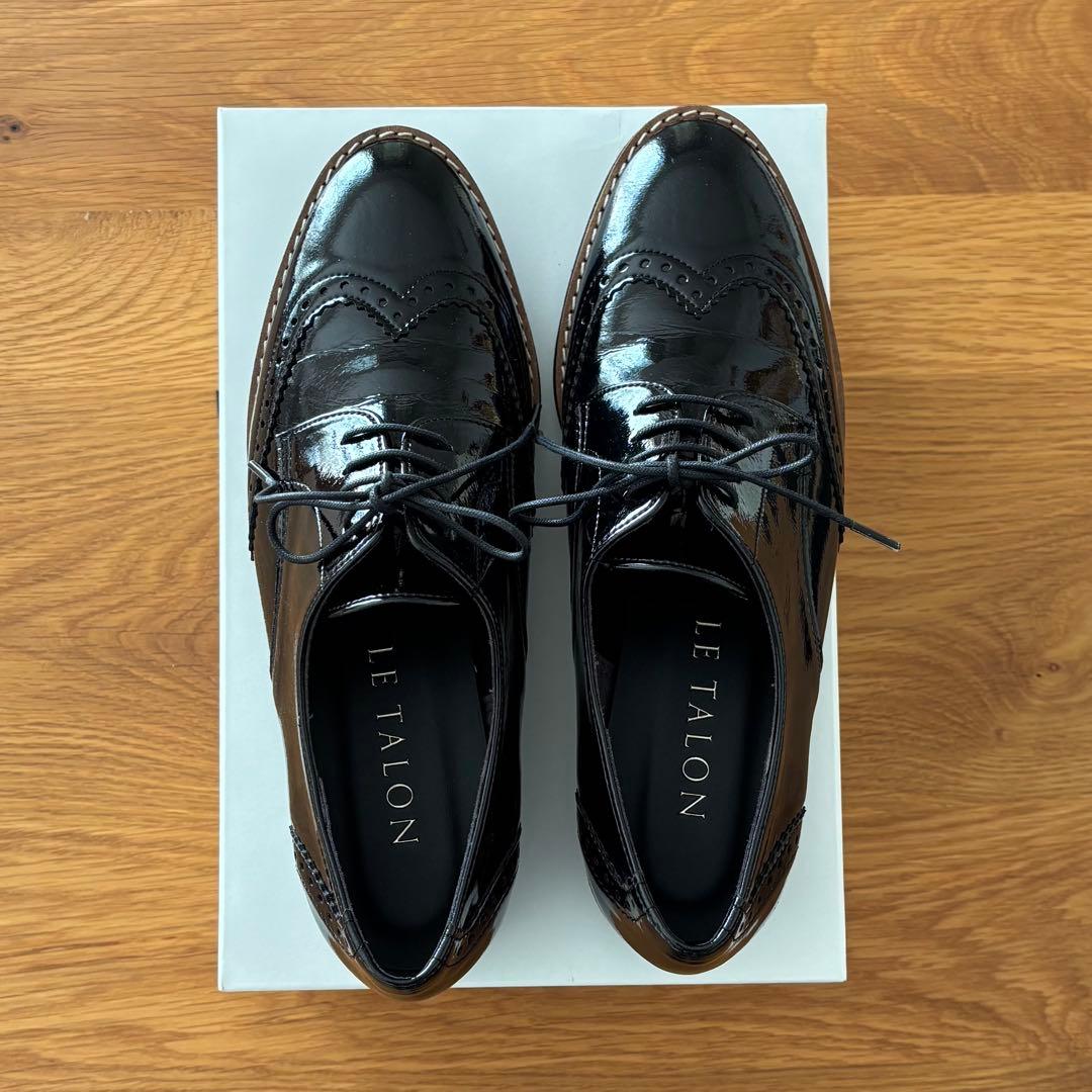 LE TALON ブラックオックスフォードシューズ 23.5cm