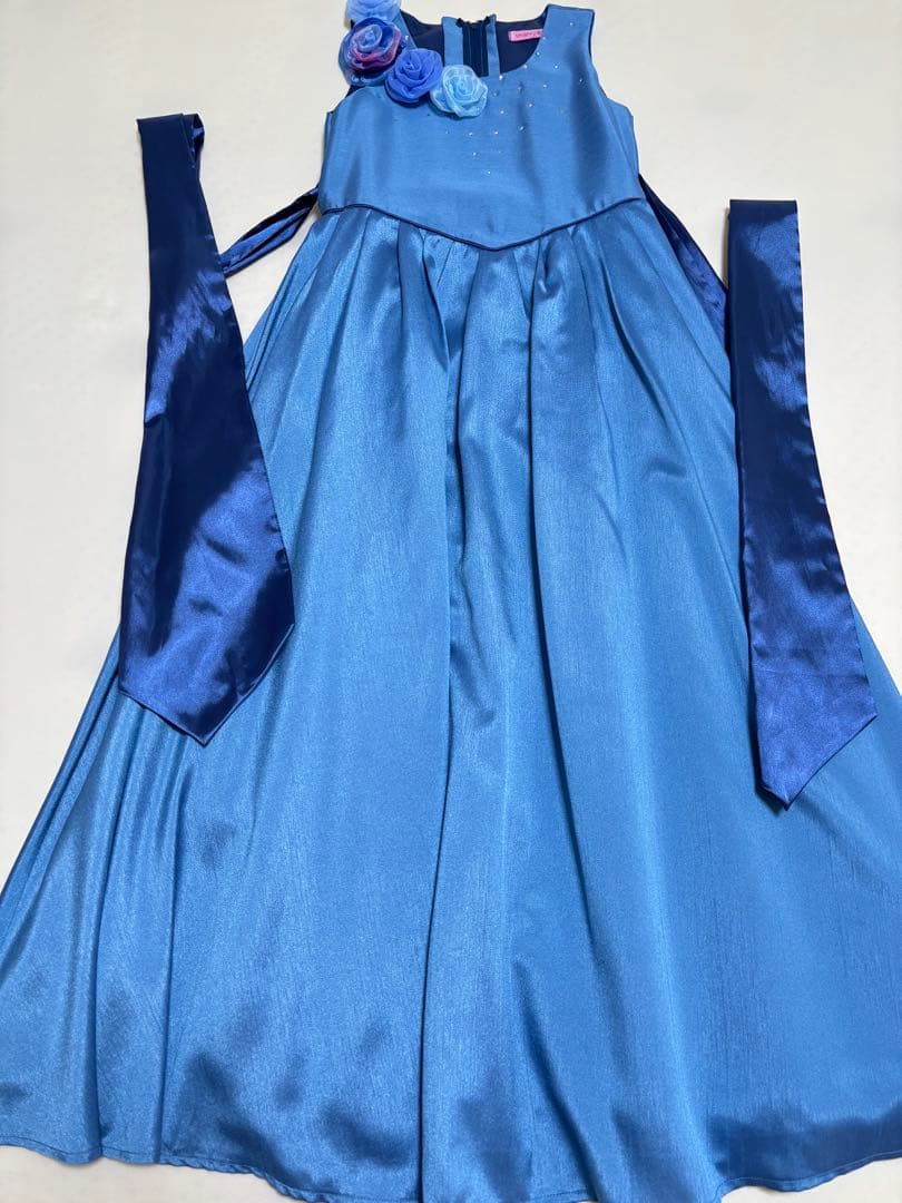 ゆめりすと　フォーマルドレス　130 135 140 グレイッシュブルー