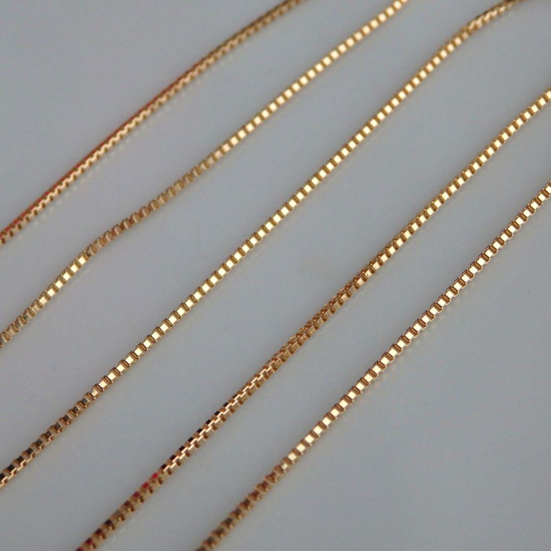 TRx6　k18ネックレス　ベネチアンチェーン　0.9㎜幅　つけっぱなし