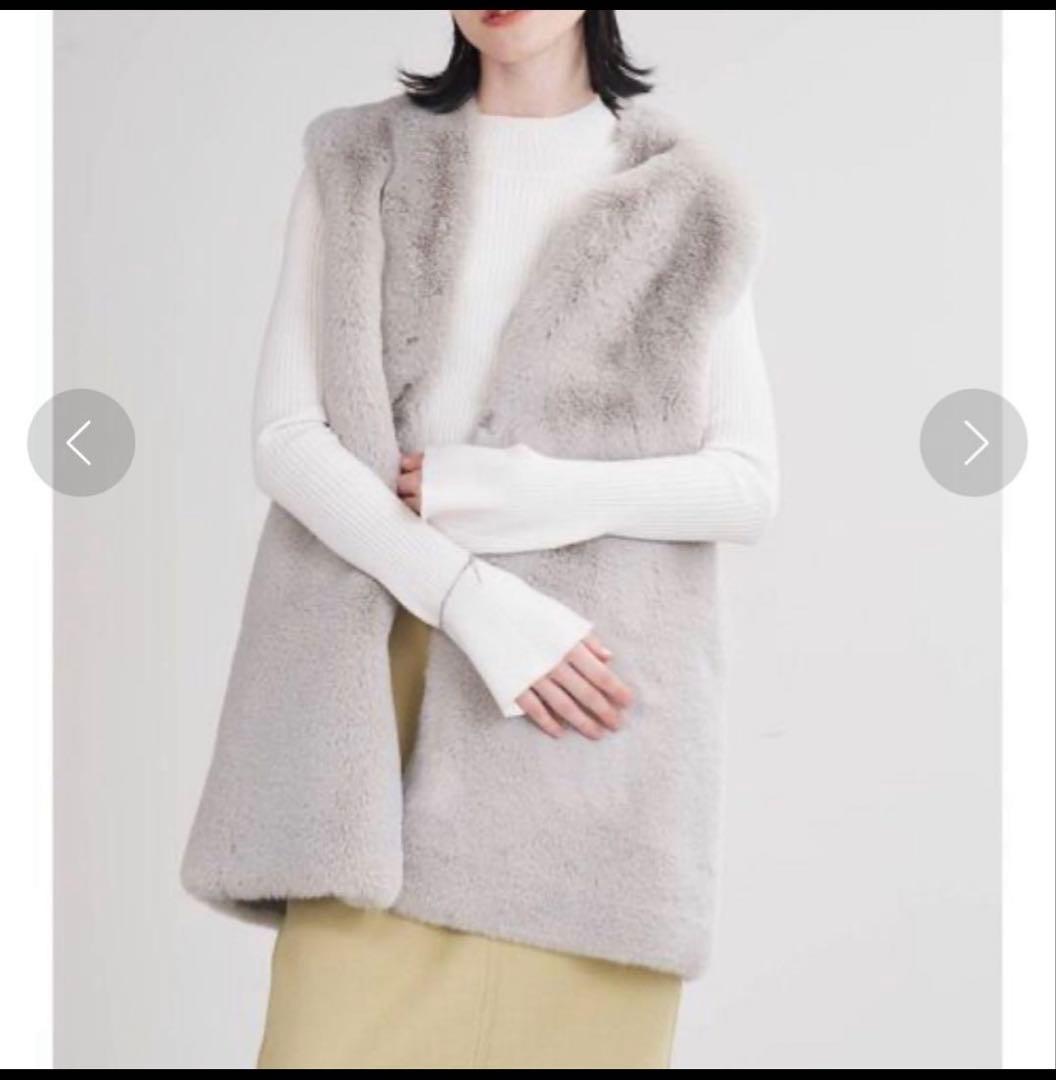 ELENDEEK グレー ファーベスト 00サイズ