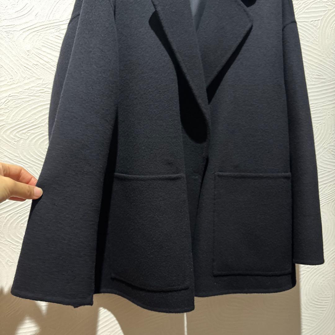 プレミアムウールリバー オープンカラーショートコート