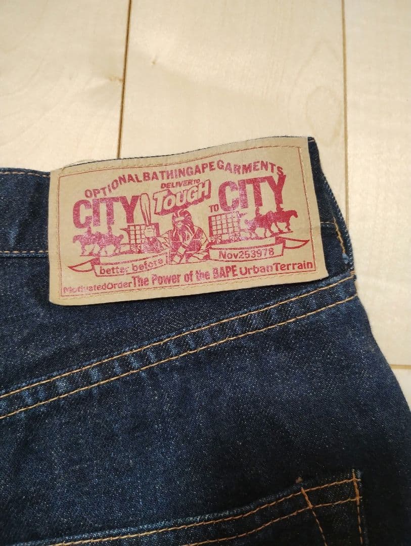 BATHING APE デニム ショートパンツ XLサイズ青山限定