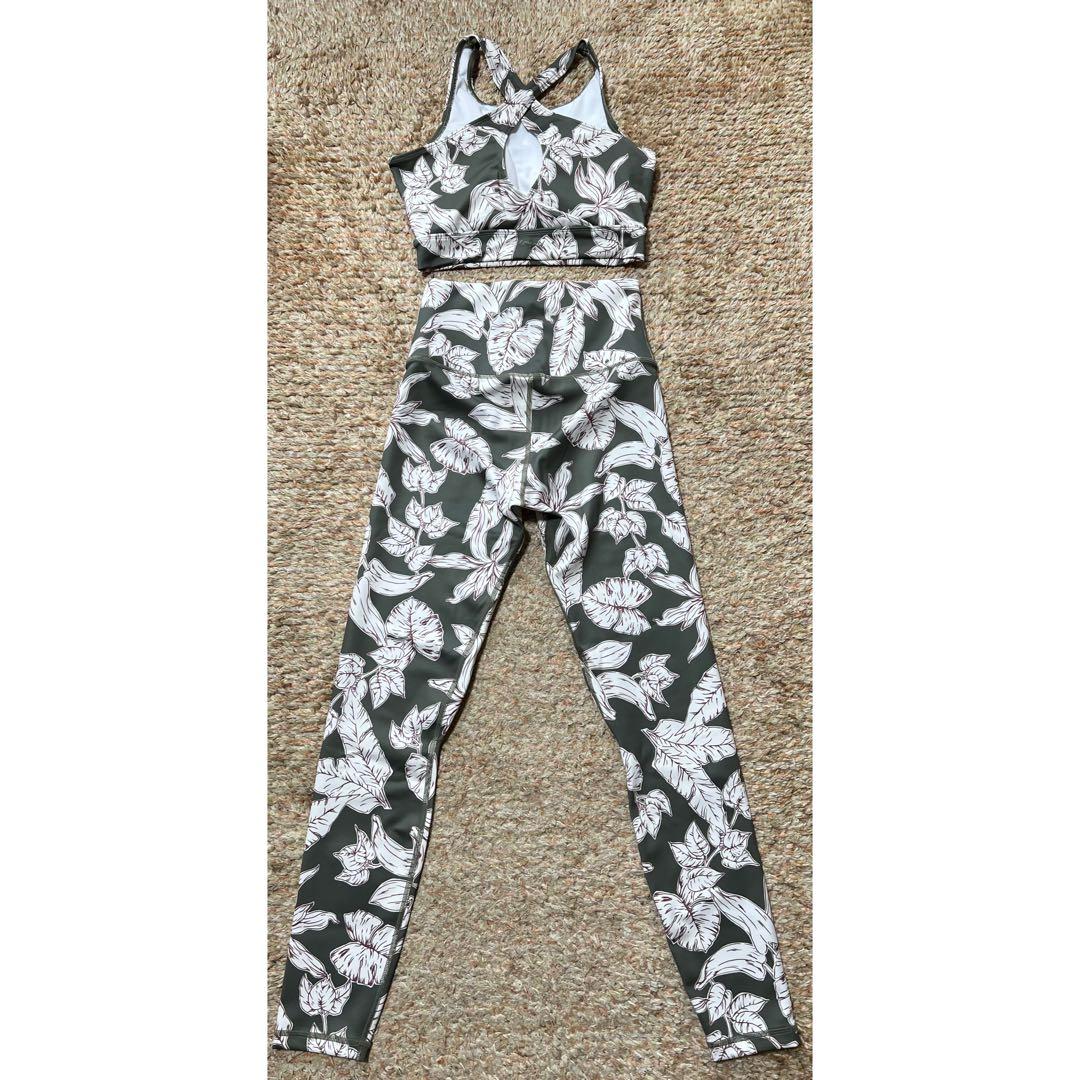 Ungrid 葉柄デザイン ヨガウェアセット