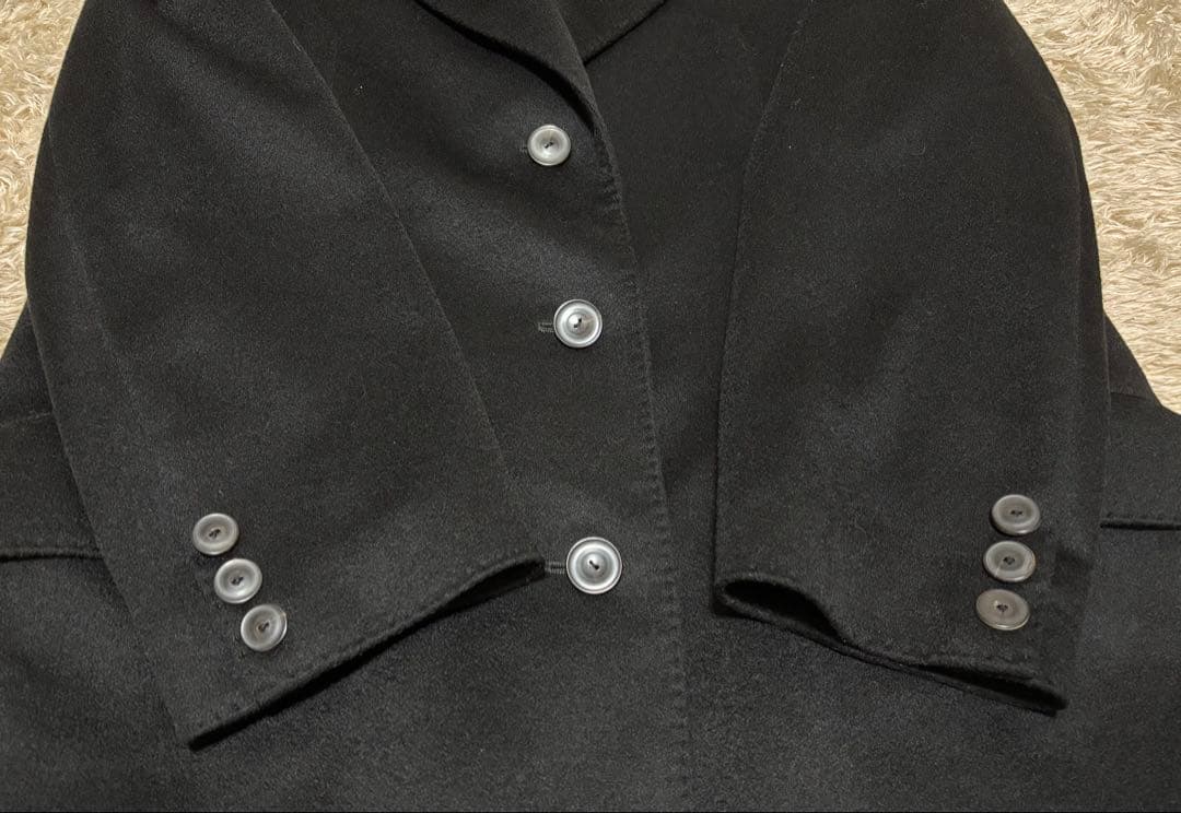 HERNO 最高級カシミヤ100% 裏地総柄　チェスターコート　黒