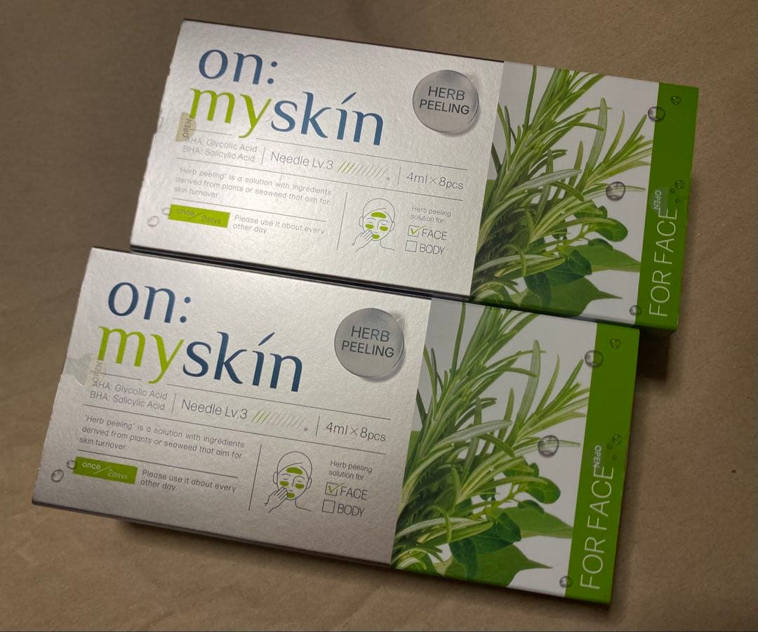 新品未使用on:myskin ハーブピーリング 4ml x 8本【4箱】